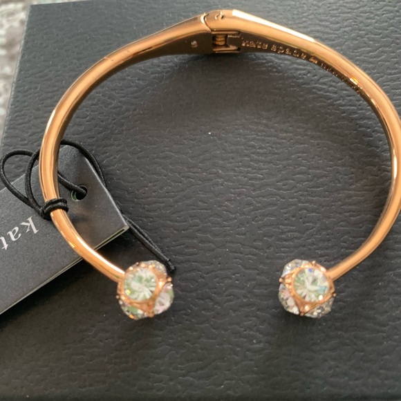 Kate Spade "Lady Marmalade" open cuff bangle bracelet in rose gold, NWT - Picture 2 of 3